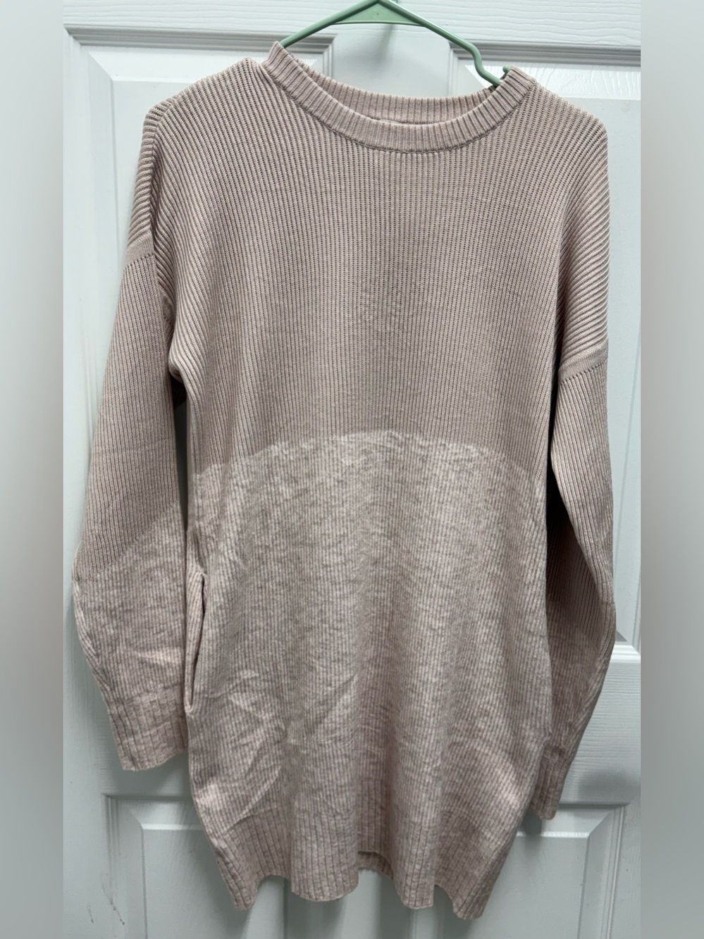 lululemon Restful Intention Sweater M Pink Cashmere Wool Longline